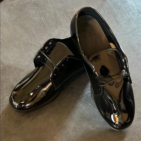 After Six Black Oxfords Sleek Patent Leather - Picture 6 of 11
